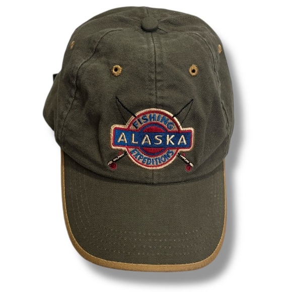 Alaska Men's Trucker Hat Baseball Cap Fishing Expedition Embroidered Adjustable - Picture 1 of 13
